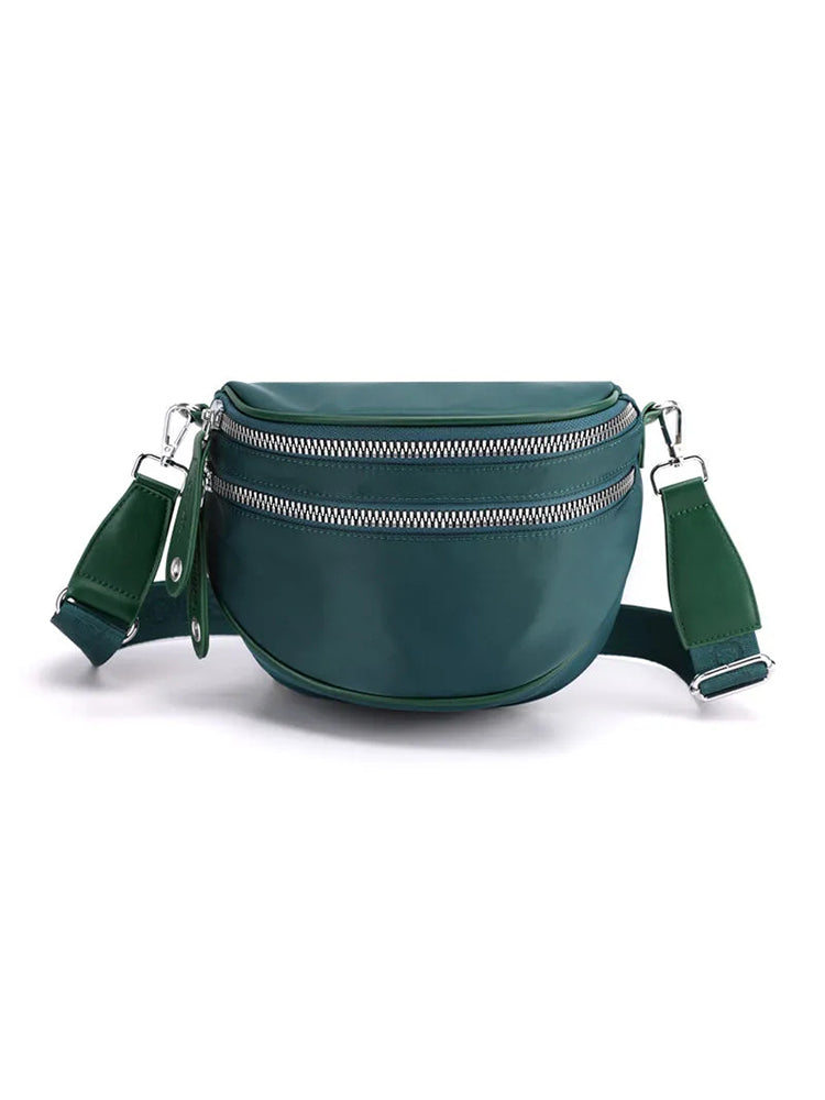 Crossbody Zippered Waterproof Saddle Bag