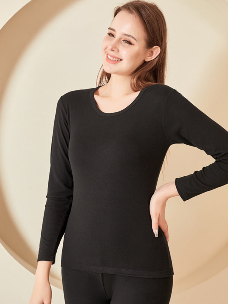 Soft Mid-Low Neck Stretch Couple Base Thermal Sets