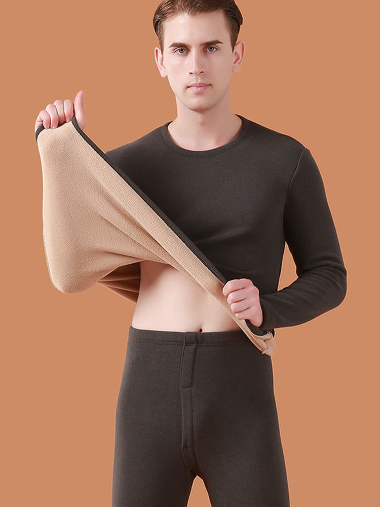 Thickened Lamb Fleece Soft Thermal Underwear Set
