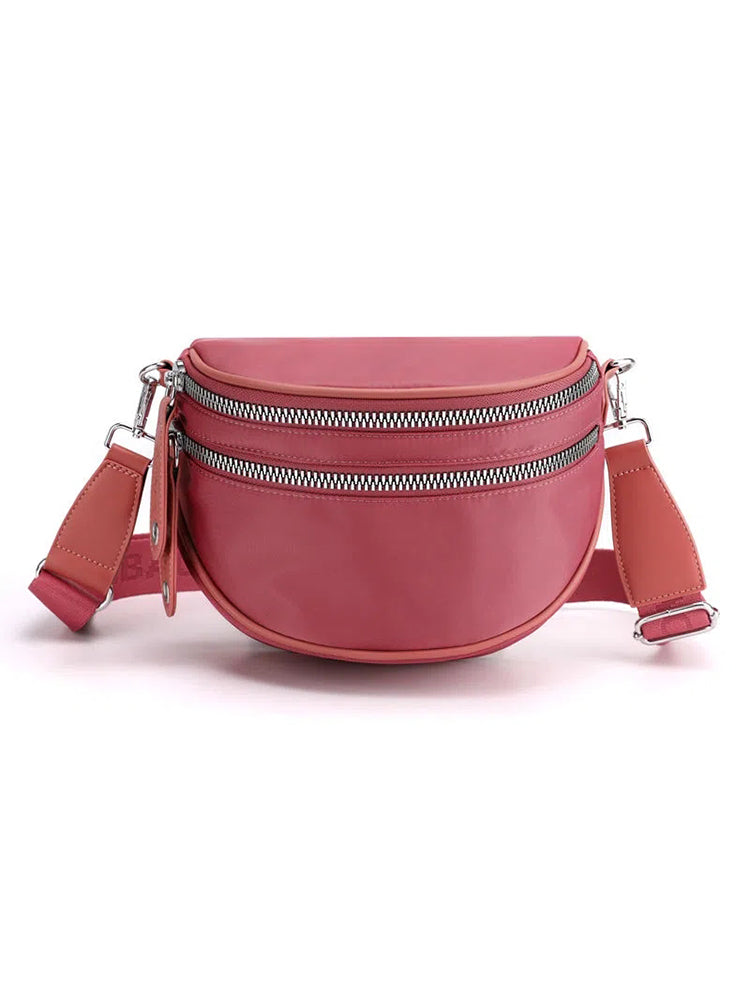 Crossbody Zippered Waterproof Saddle Bag