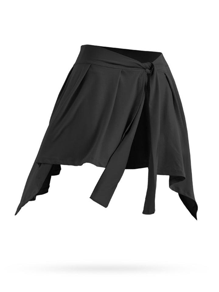 Women's Self Tie Athletic Yoga Skirt Sport Wrap Short Skirt Cover Ups