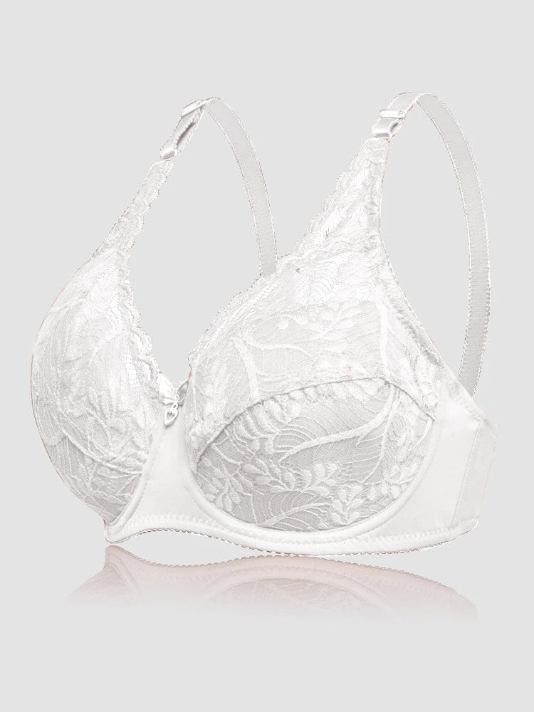 Women Ultra Thin Floral Lace Underwire Bras