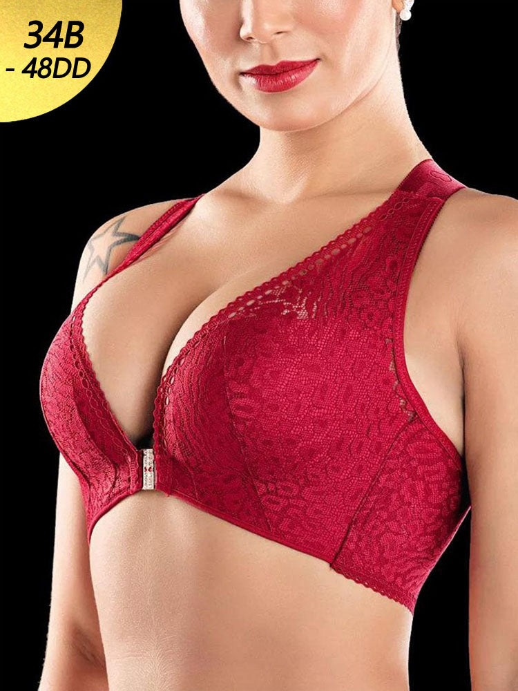 Sexy Front Closure Widen Straps Bra