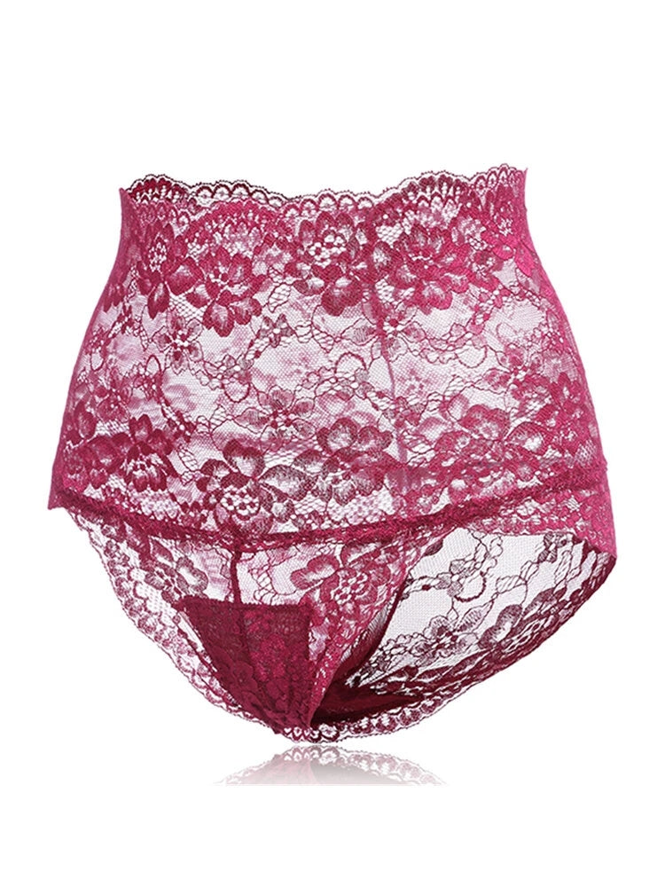 4-Pack High Waisted Lace Cotton Butt Lifter Sexy Panties