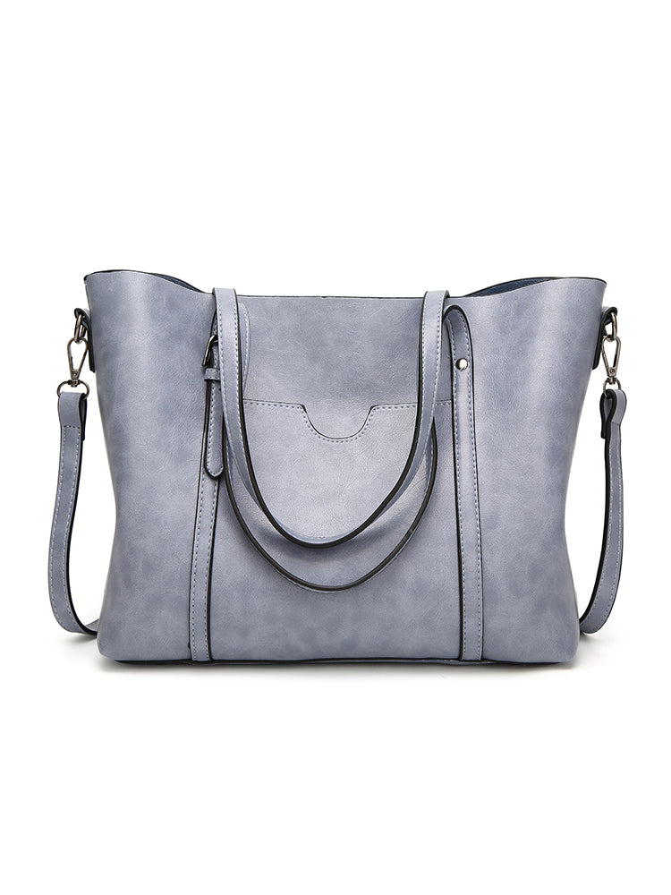 Vintage PU Leather Handbags Shoulder Satchel Bags with Purse Organizer