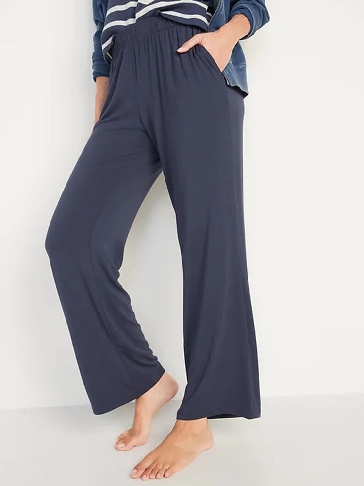 Women Modal Lounge Wide Leg Pants Soft Pajama Bottoms