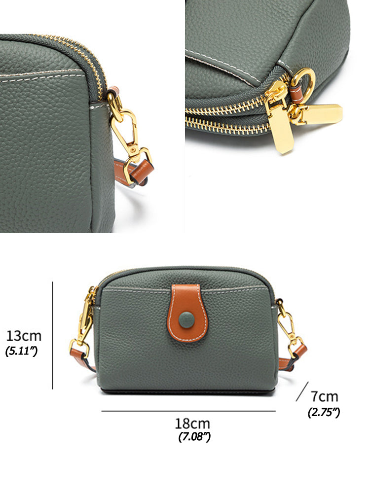 Mini Soft Leather Crossbody Bags Phone Purse Wallet