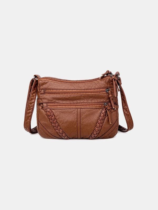 Women Multi-pocket Middle-aged Vintage Crossbody Bag