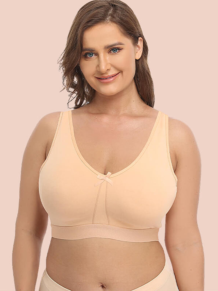 Women's Plus Size Comfort Cotton Unlined Full Coverage Bras