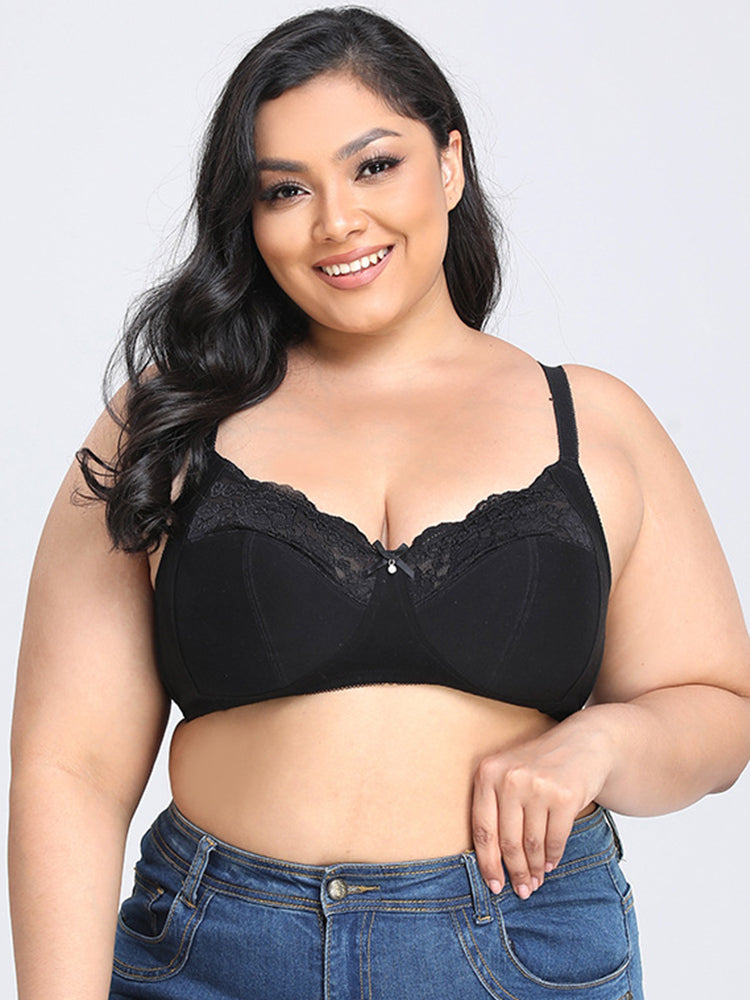Women's Ultra-thin Full Figure Plus Size Wireless Bra