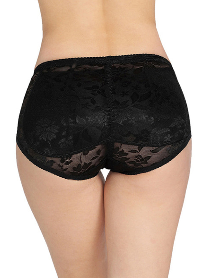 Sexy Floral Butt Lifter Panty Boy Shorts with Padded
