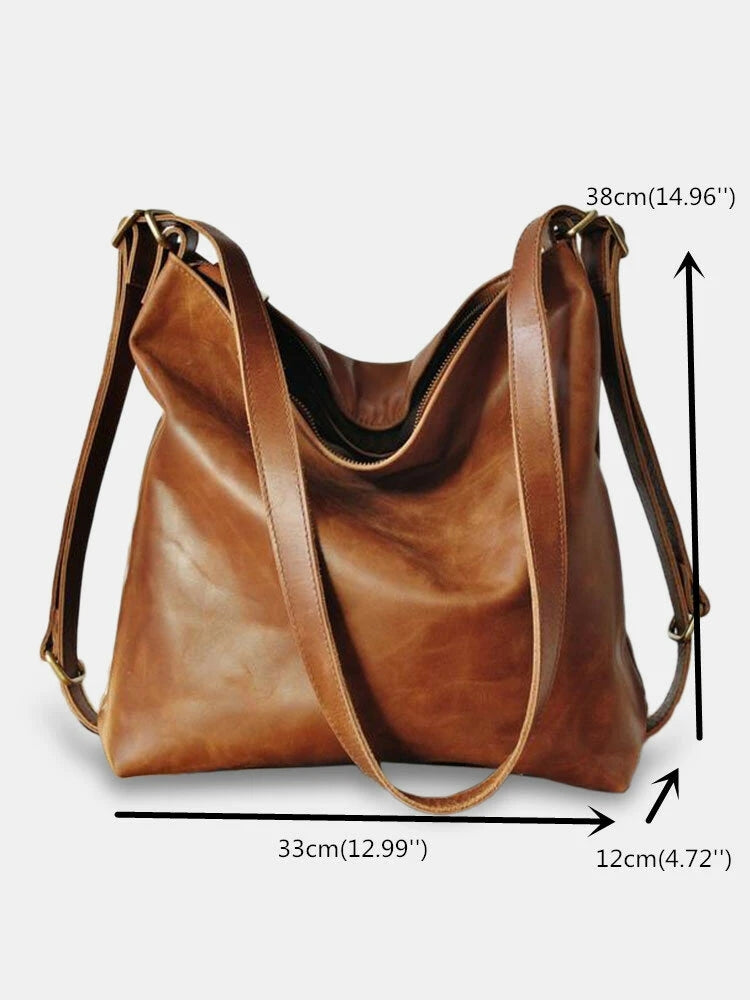 Retro Pu Leather Hobo Bag Women's Large Capacity Shoulder - Temu