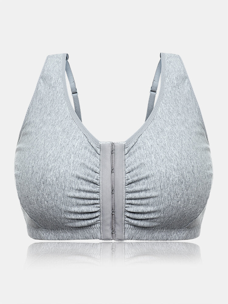 Women Comfort Wireless Cotton Front Close Bra