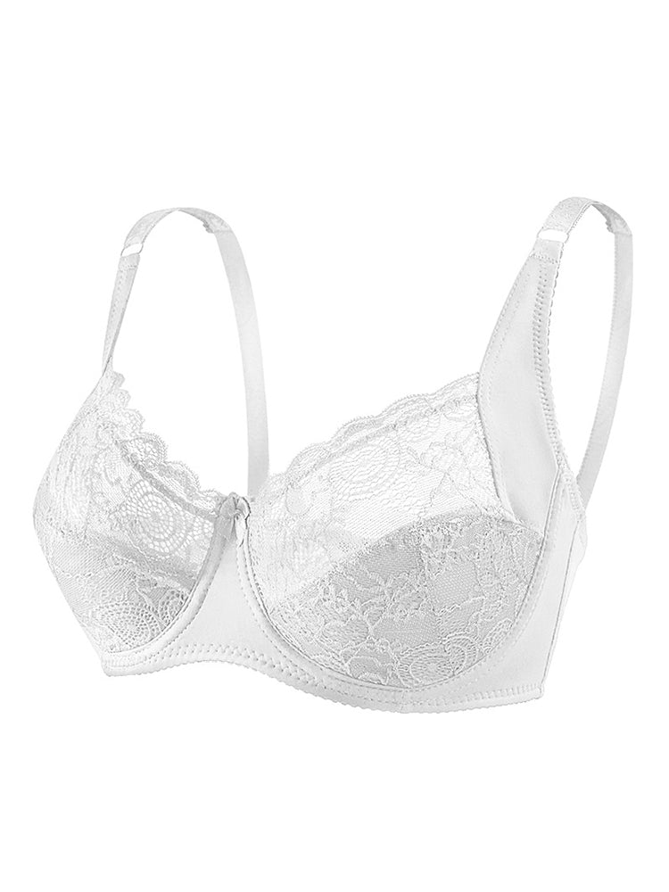 Breathable Lace Plus Size Underwire Full Cup Bra