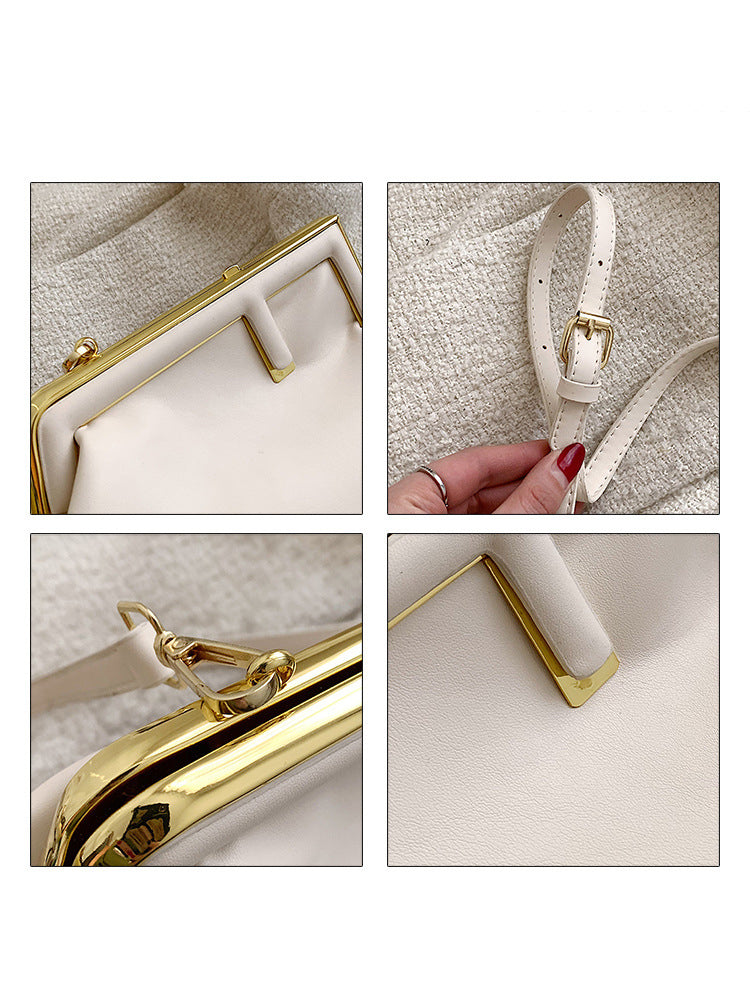 Women's Soft Leather Clutch Purse Crossbody Bags with Removable Strap