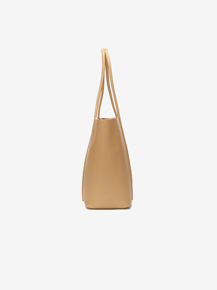 Women's Genuine Leather Large Shoulder Bag Work Zipper Pocket Totes