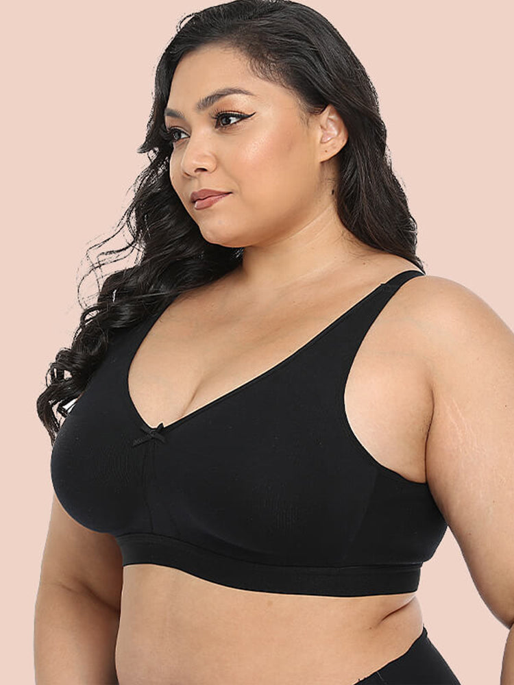 Women's Plus Size Comfort Cotton Unlined Full Coverage Bras