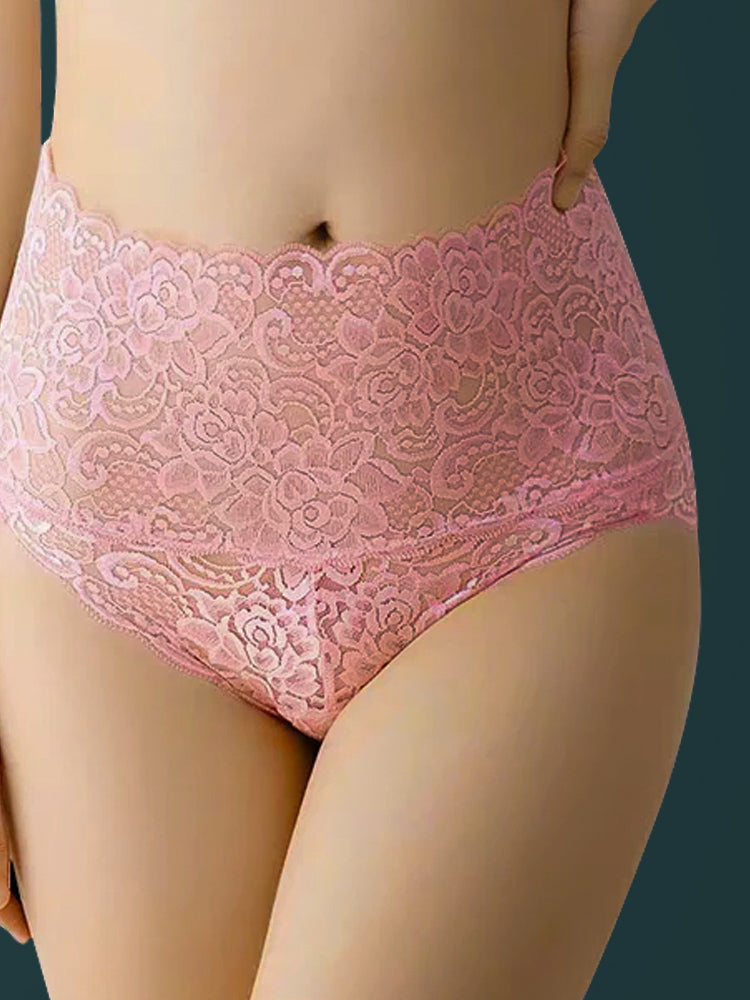 4-Pack High Waisted Lace Cotton Butt Lifter Sexy Panties