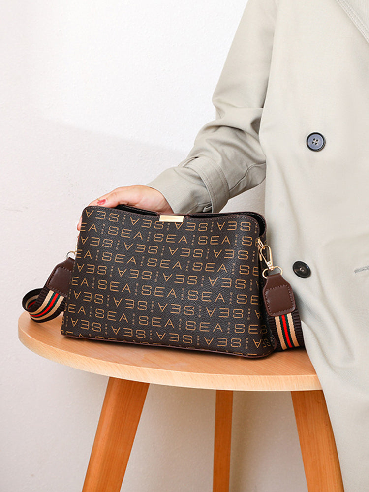 Vintage Monogram PVC Leather Crossbody Shoulder Bags