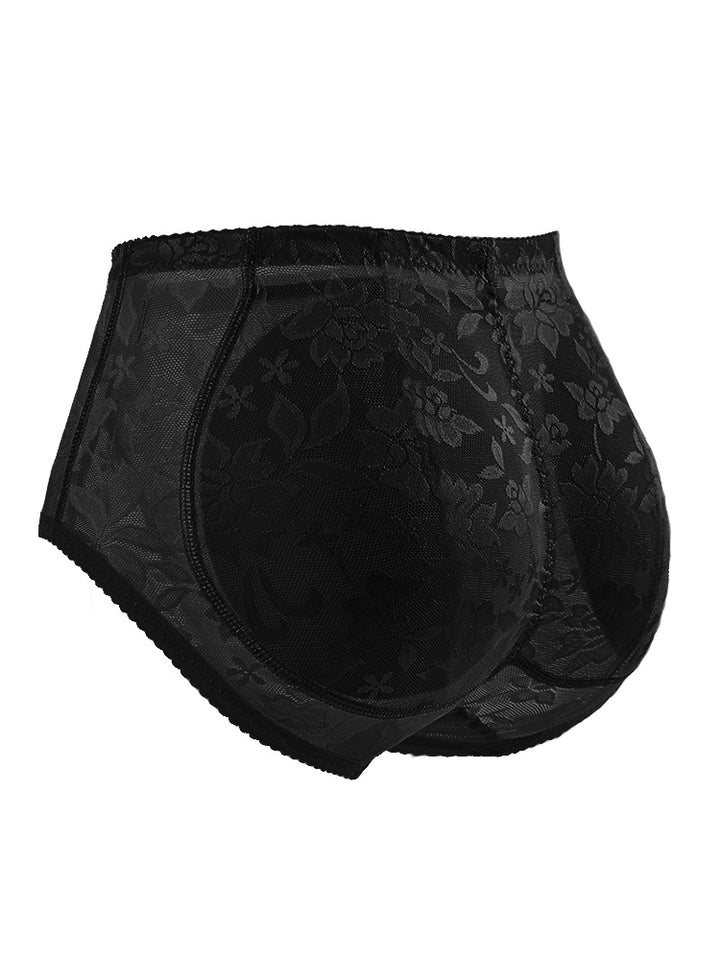 Sexy Floral Butt Lifter Panty Boy Shorts with Padded