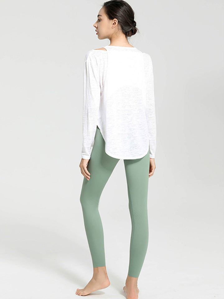 Long Sleeve Lightweight Yoga Compression Workout Tops Athletic Wear Shirts