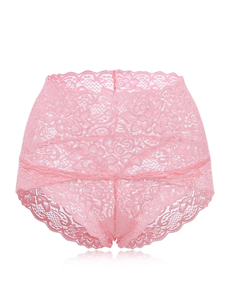 4-Pack High Waisted Lace Cotton Butt Lifter Sexy Panties