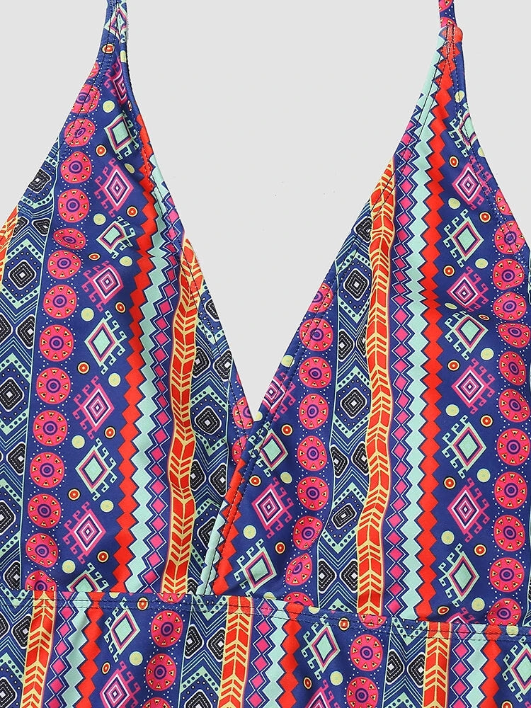 Sexy Deep V Brazilian Criss Cross Tie Knot One Piece Swimwear