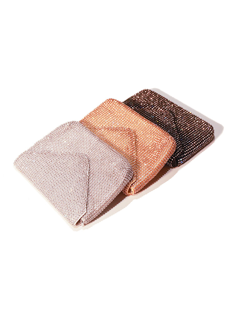 Glitter Rhinestone Wedding Evening Purse Crystal Envelope Crossbody Bags