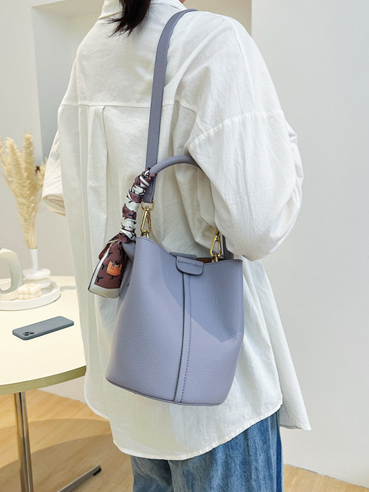 Women's Soft PU Leather Bucket Bags and Purses with Detachable Straps