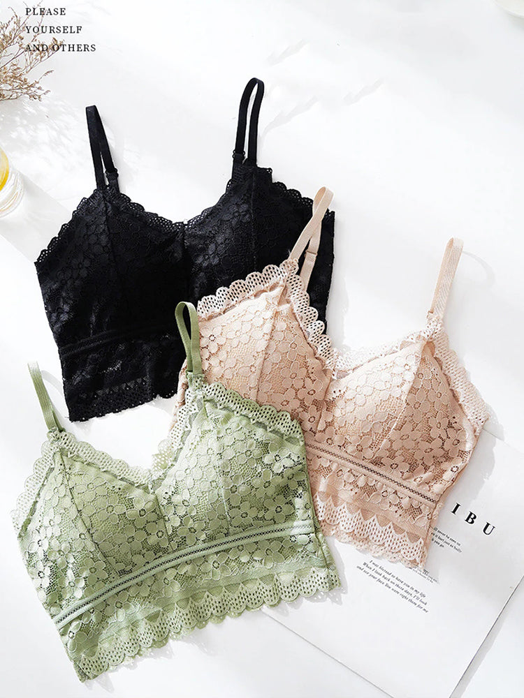 Ultra Soft Sexy Racerback Wirefree Lace Bra