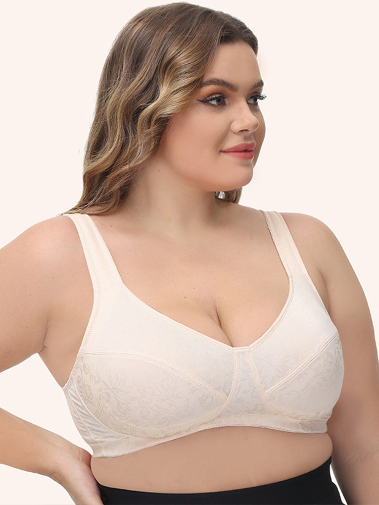 Women's Graceful Print Full Coverage Wireless Bra