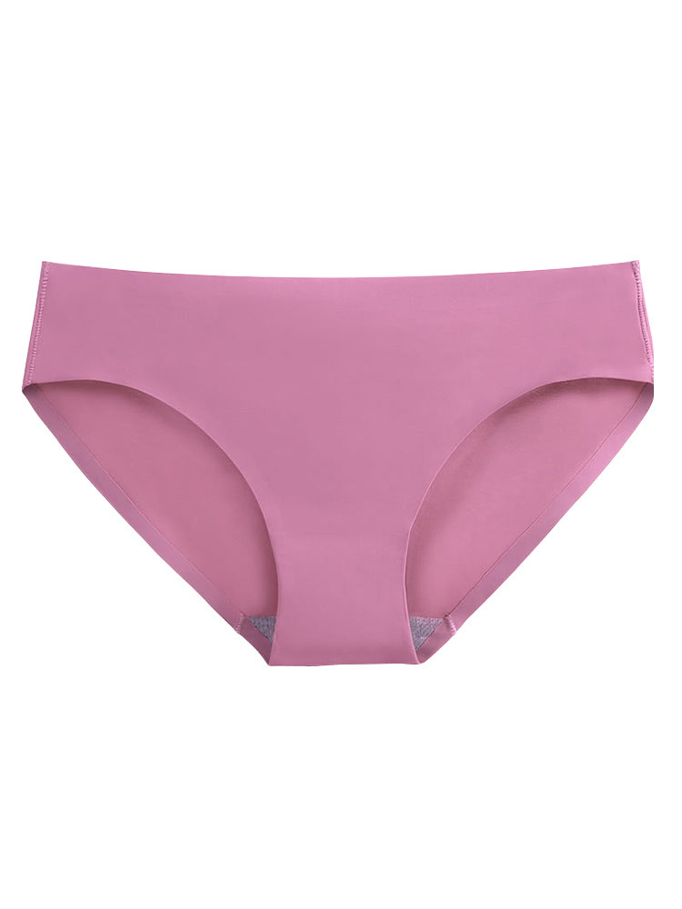 4-Pack Plus Size Ice Silk Comfy Pure Panties