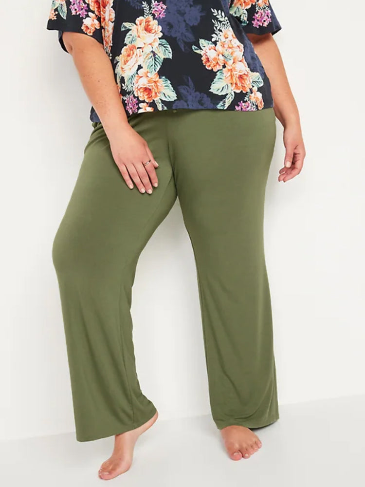 Women Modal Lounge Wide Leg Pants Soft Pajama Bottoms