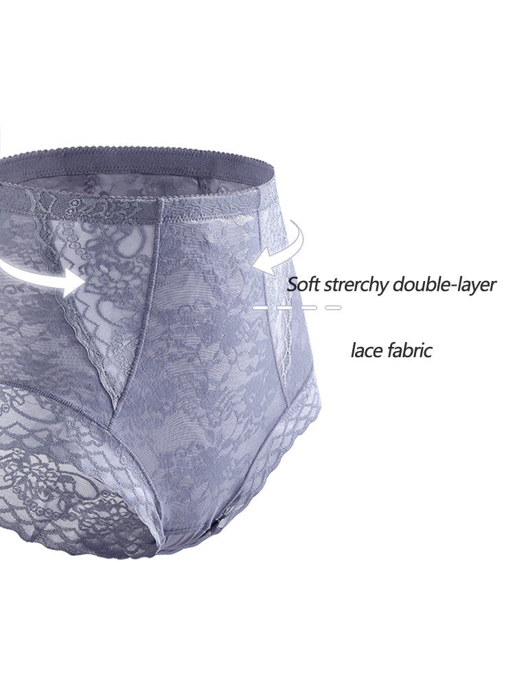2-Pack Lace Full Coverage Shape Breathable Panty
