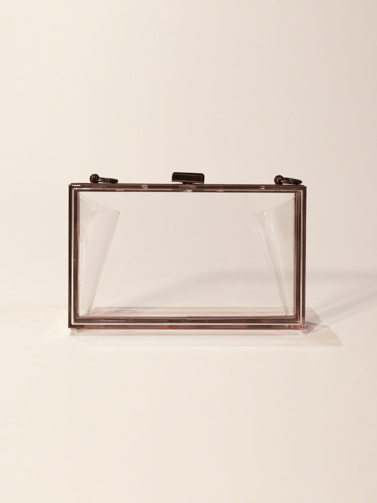 Transparent  Acrylic Box Evening Clutch Bag Clear Purse
