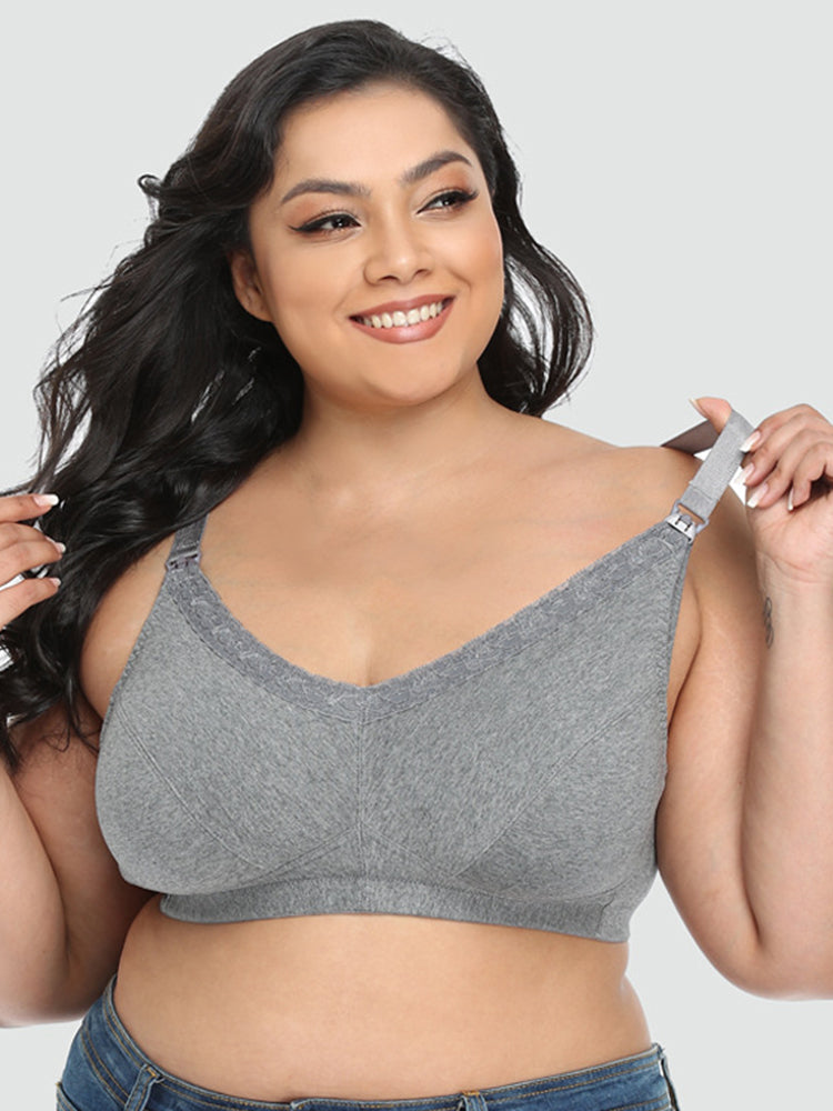 Women's Cotton Non-padded Breastfeeding Maternity Bra