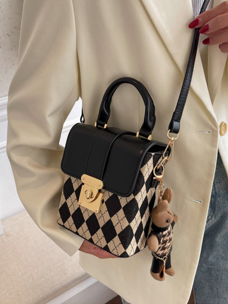 Women's Crossbody Bag Small Purse with Cute Pendent