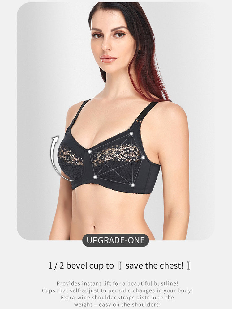 Breathable Floral Lace Cozy Wireless Bra