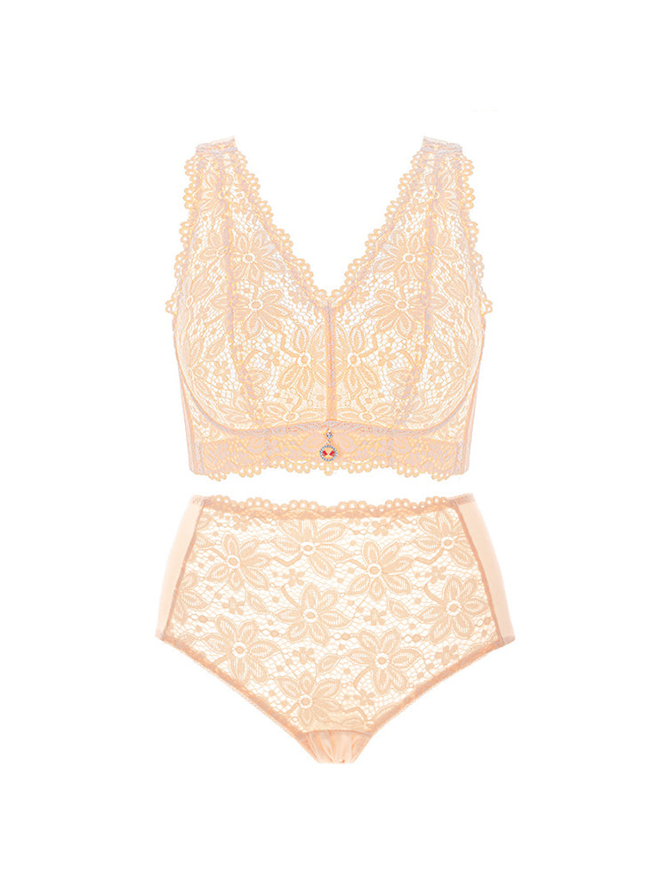 Women's Lace Floral Breathable Non-padded Bras