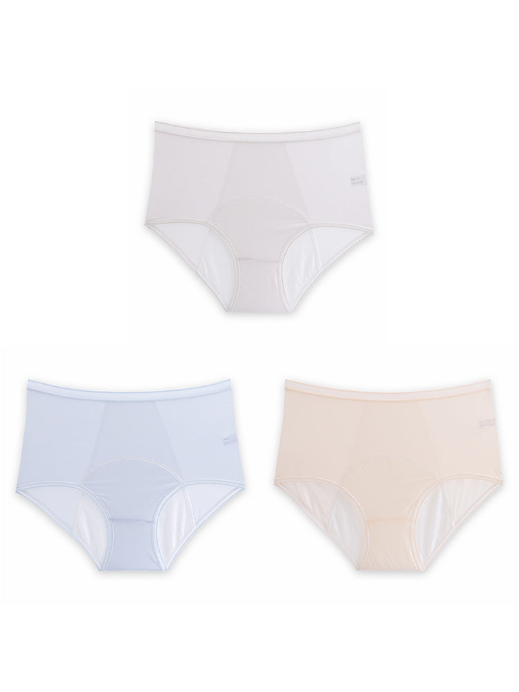 3-Pack Women's Soft Breathable Plus Size Period Panties