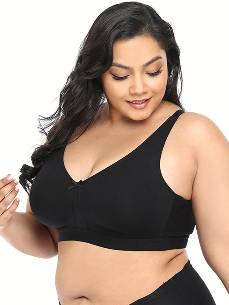 Women's Plus Size Comfort Cotton Unlined Full Coverage Bras