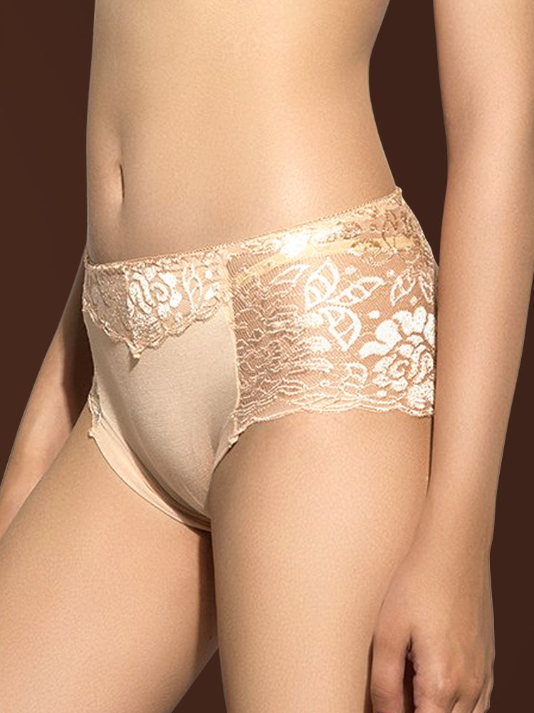 4-Pack Sexy Lace Flower See-Though Hollow Panties