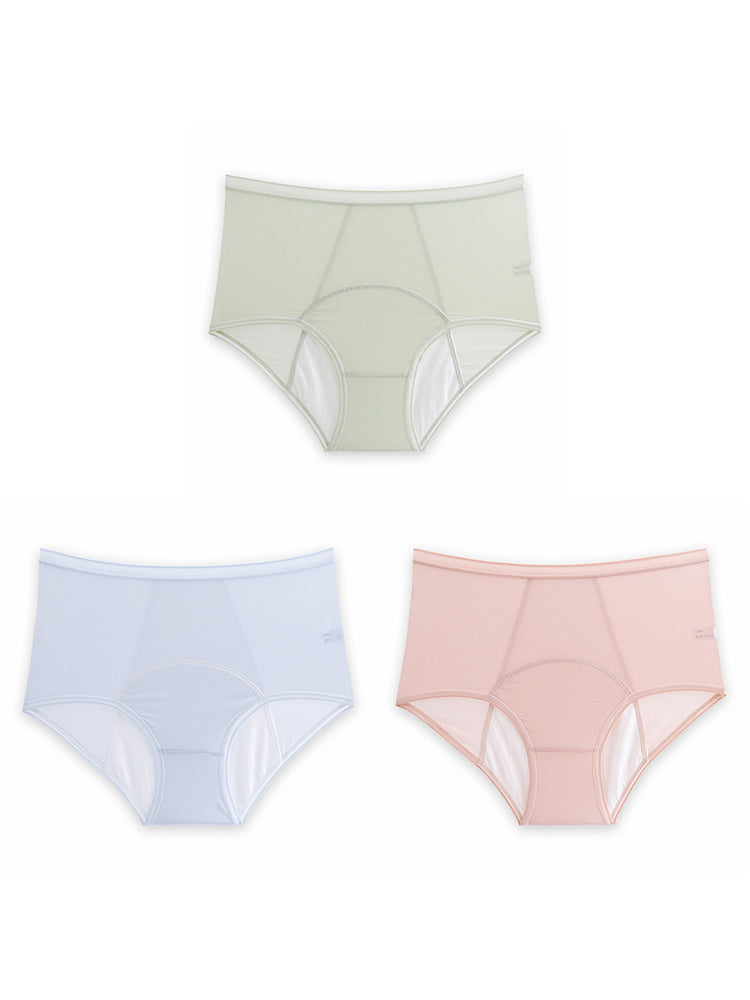 3-Pack Women's Soft Breathable Plus Size Period Panties