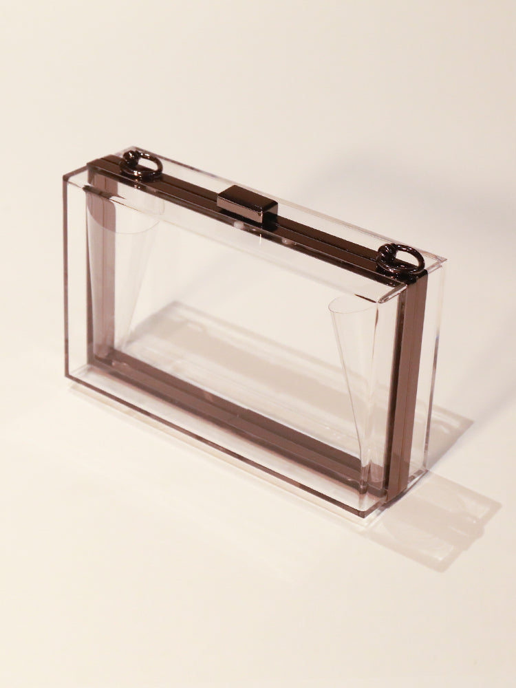 Transparent  Acrylic Box Evening Clutch Bag Clear Purse