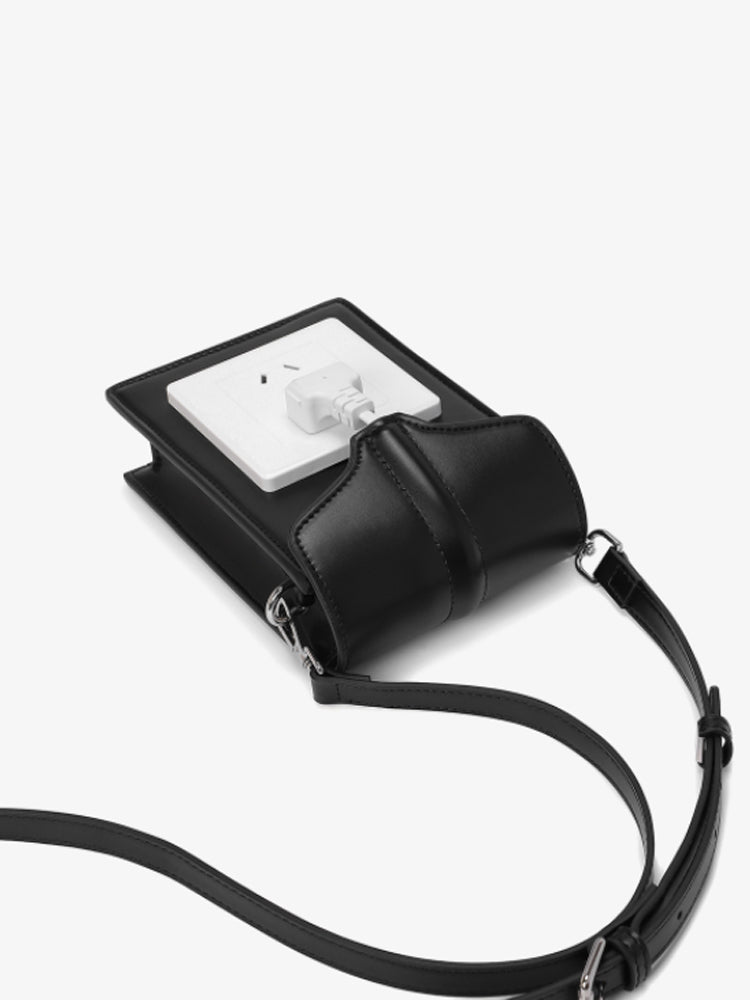 Creative Socket Shaped PU Mini Clutch Purse Crossbody Bag