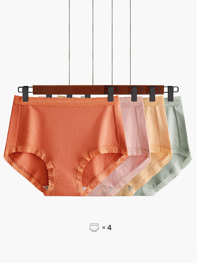 3-Pack Seamless High Waist Cotton Breathable Panties