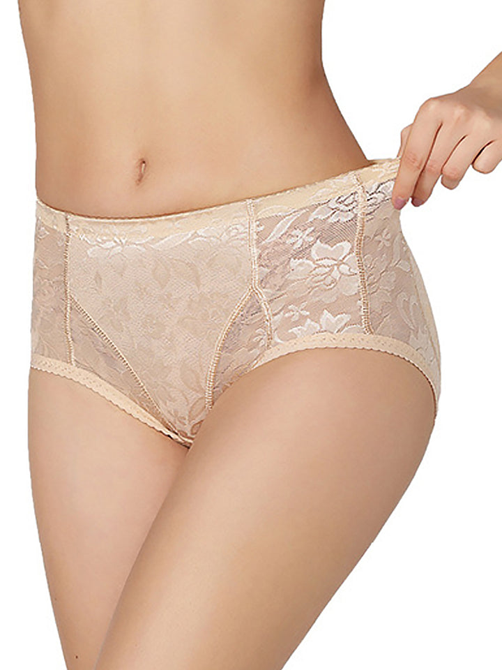 Sexy Floral Butt Lifter Panty Boy Shorts with Padded