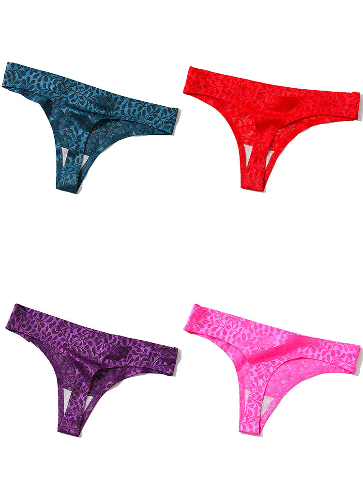 4-Pack Sexy Cotton Thong Seamless Women Underwear