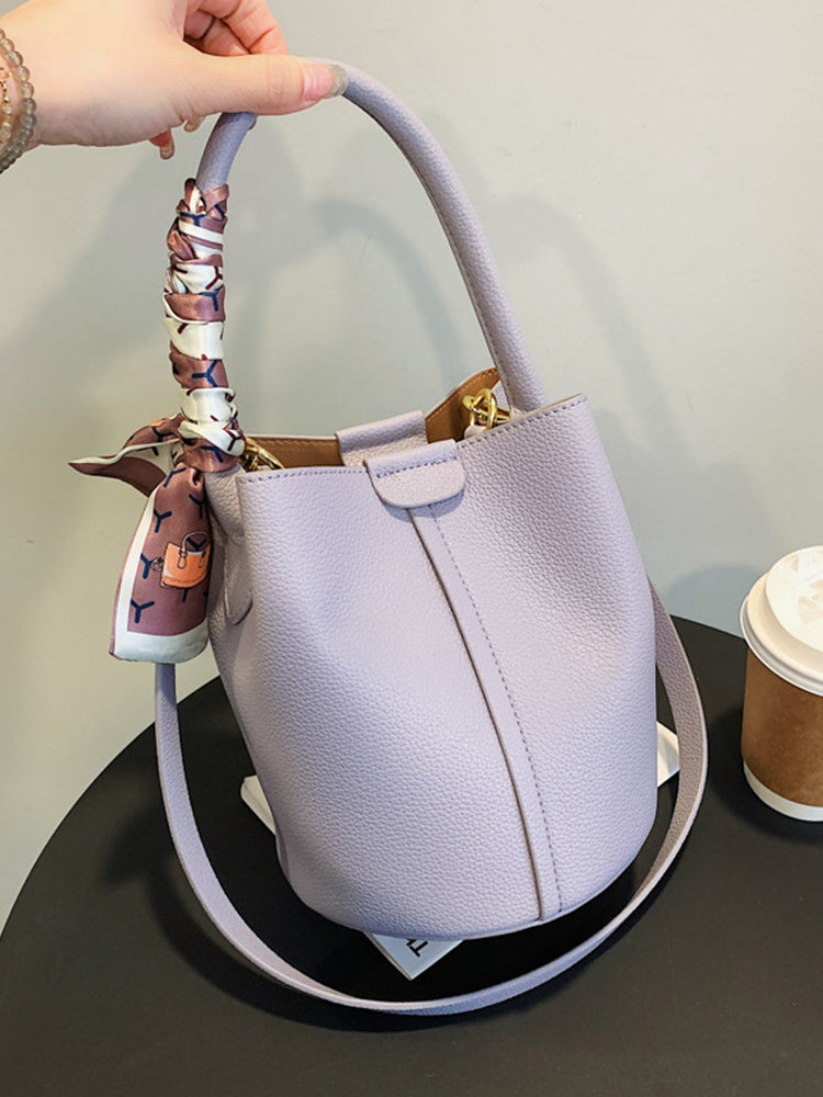 Women's Soft PU Leather Bucket Bags and Purses with Detachable Straps