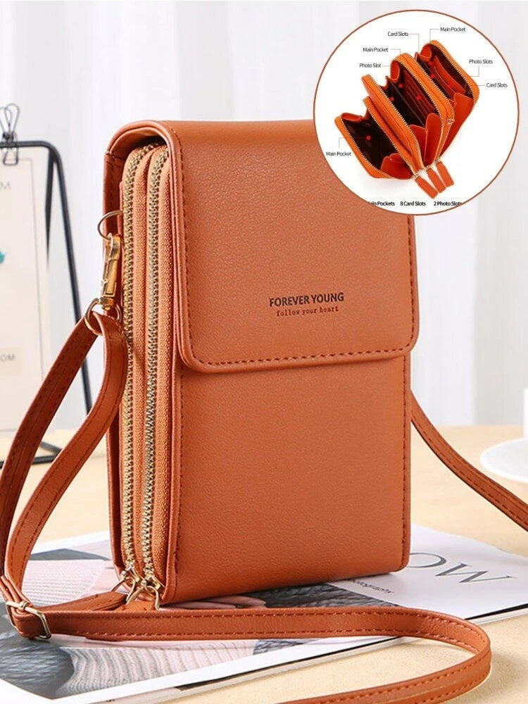 Women's 6.5 inch Crossbody Bag Cellphone Multi-Pocket Purse Wallet